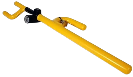 Yellow Steering Wheel Lock with Strong Anti-Theft Design by The Club