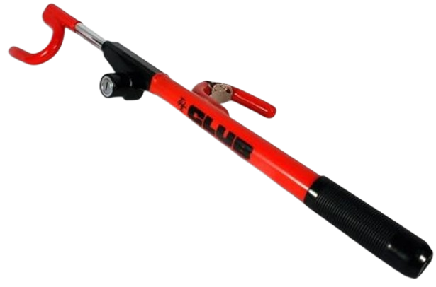 Bright Red Anti-Theft Lock with Classic High-Visibility Design by The Club